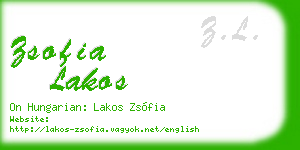 zsofia lakos business card