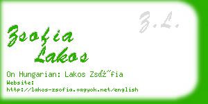 zsofia lakos business card